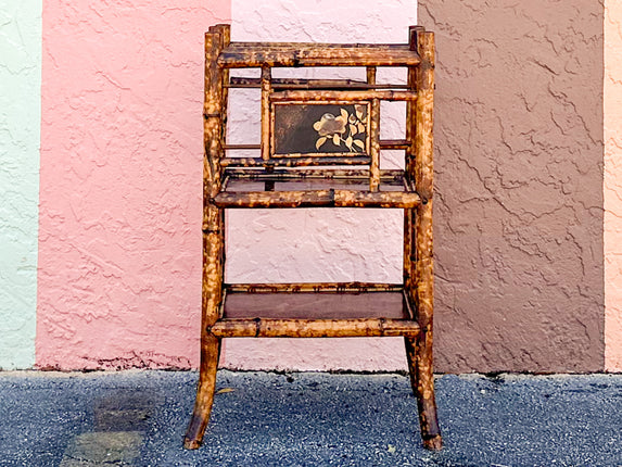 Large Tortoiseshell Rattan Magazine Rack