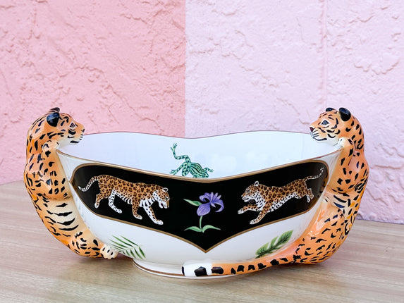 Lynn Chase Cheetah Serving Bowl