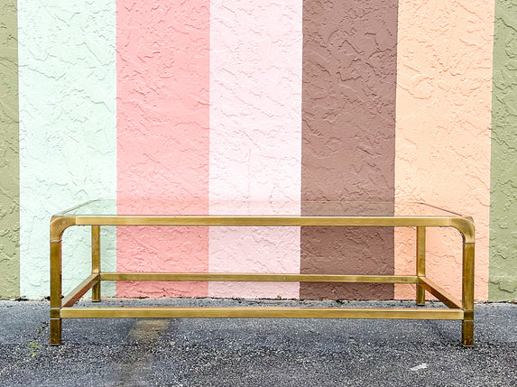 MCM Brass Mastercraft Coffee Table