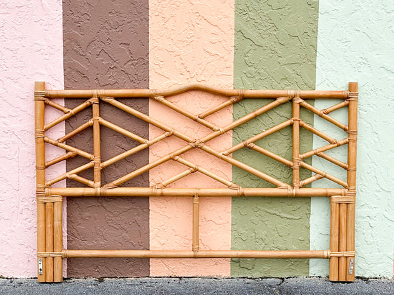 Rattan Fretwork Queen Headboard