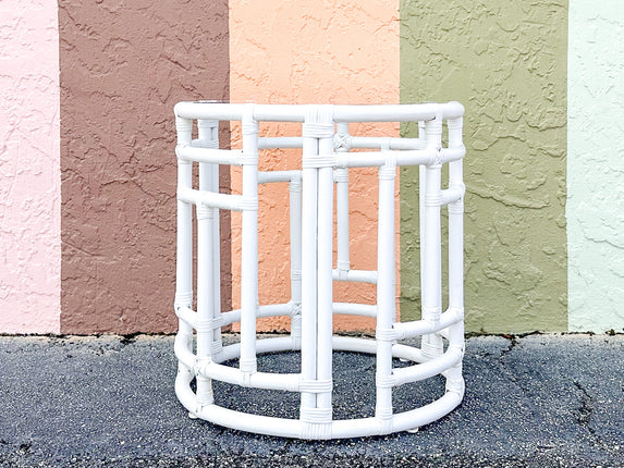 Round Rattan Side Table