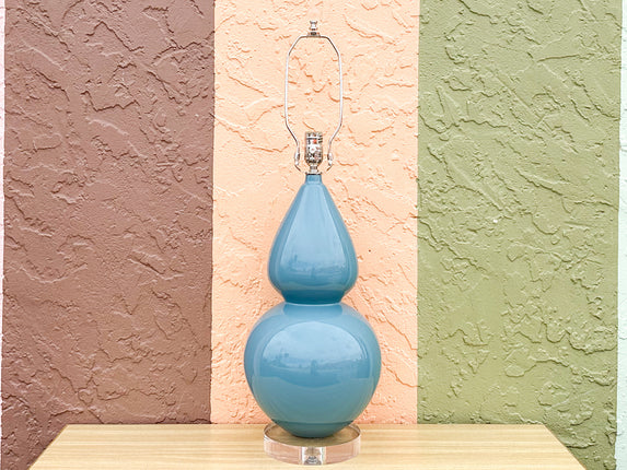 Cornflower Blue and Lucite Lamp