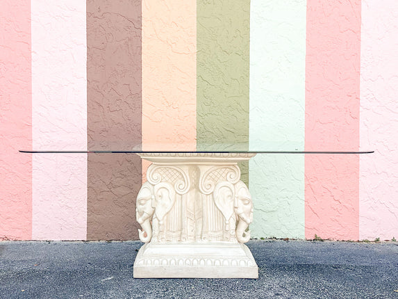 Plaster Elephant Dining Table