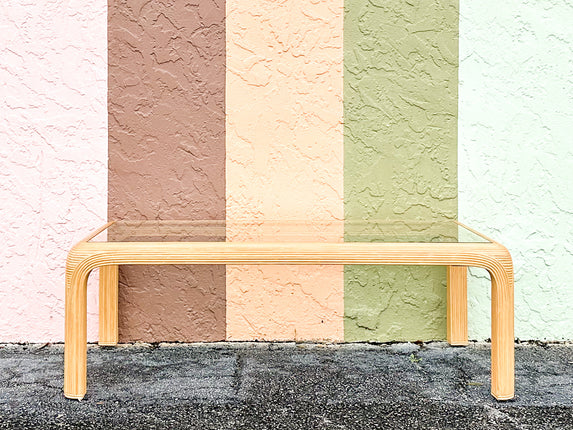 Pencil Reed Rattan Coffee Table