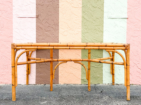 Old Florida Rattan Dining Table