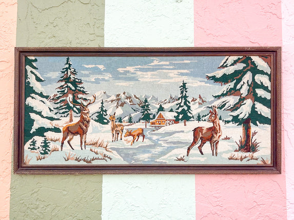 Serene Winter Scene Needlepoint