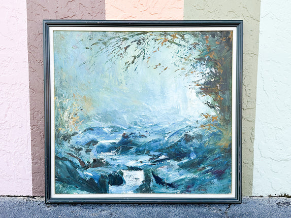 Mid Century Wild River Original Painting