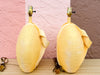 Pair of Ceramic Yellow Basket Lamps