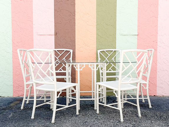 Meadowcraft Faux Bamboo Dining Set