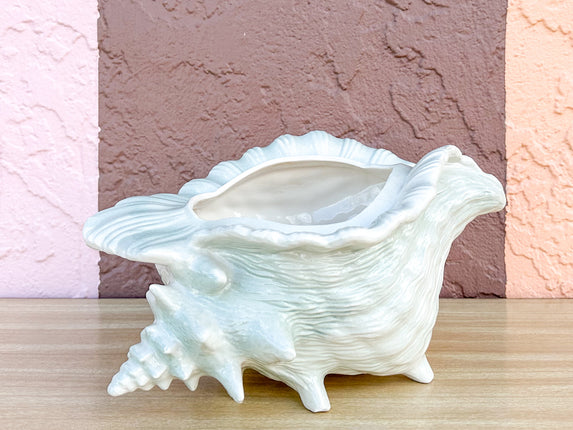 Seafoam Conch Shell Cachepot