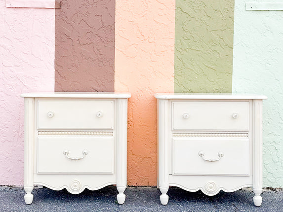 Pair of Dorothy Draper Style Nightstands