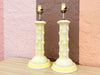 Cute Yellow Faux Bamboo Ceramic Lamps