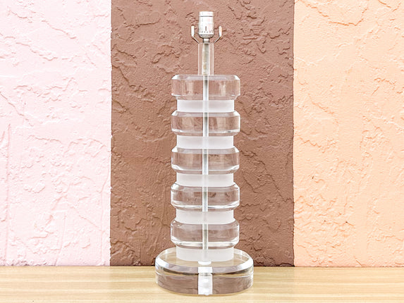 Glam Lucite Stacked Lamp