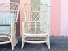 Pair of Rattan Wingback Chairs