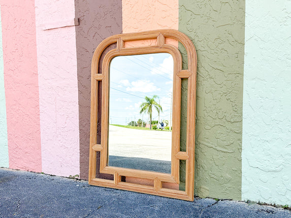 Island Chic Split Reed Rattan Mirror