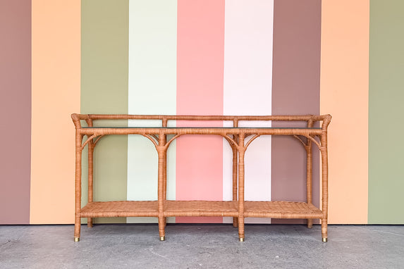 Rattan Wrapped Console