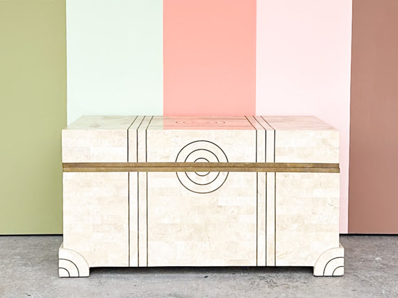 Maitland Smith Style Tessellated Stone Trunk