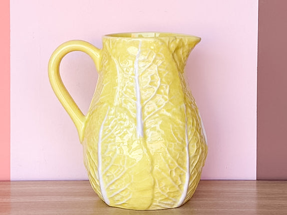 Yellow Lettuce Leaf Pitcher