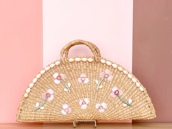 Vintage Woven Shellegance Clutch