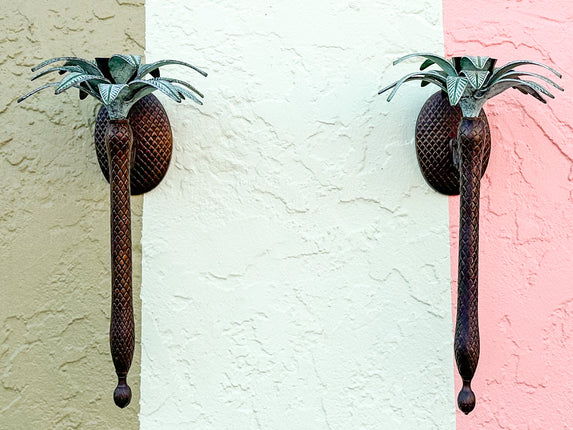 Pair of Palm Tree Wall Sconces