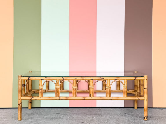 Old Florida Rattan Coffee Table