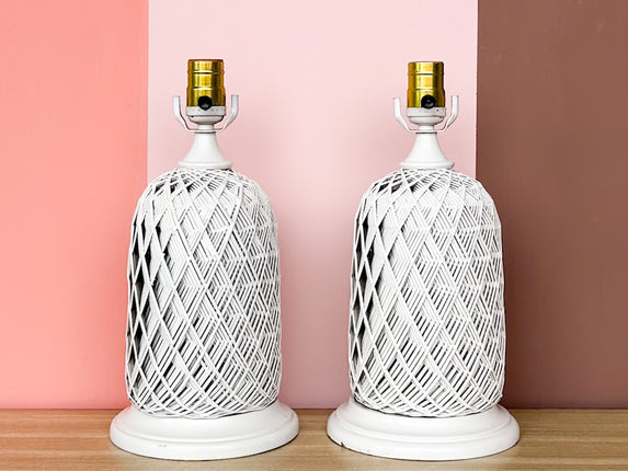 Pair of Petite Webspun Lamps