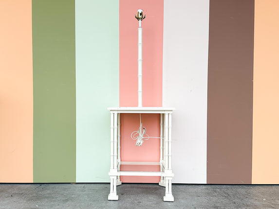 Tri Leg Faux Bamboo Floor Lamp