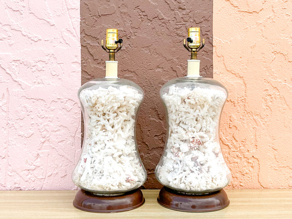 Pair of Coastal Chic Shell Lamps