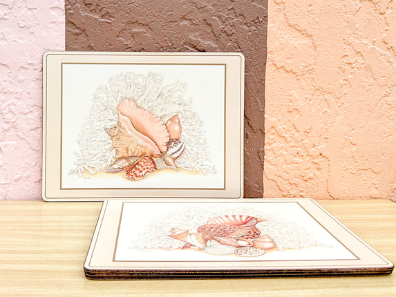 Set of Four Seashell Placemats