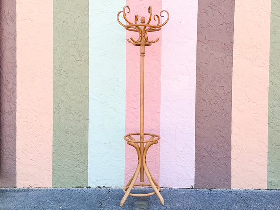 Old Florida Rattan Hat Rack