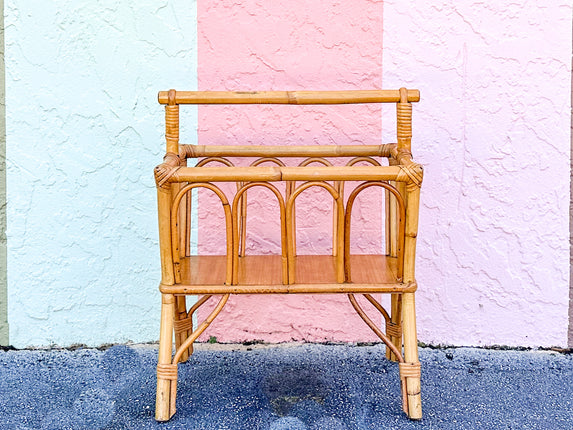 Island Style Rattan Magazine Rack