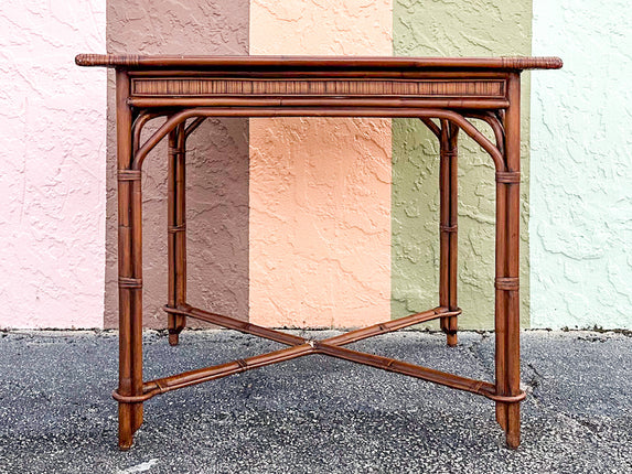 West Indies Style Rattan Backgammon Table