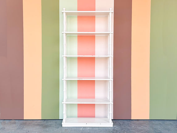 Palm Beach Style Faux Bamboo Etagere