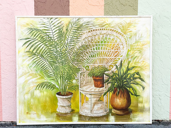 So 70s Peacock Chair Original Art