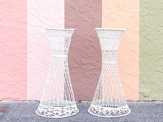 Pair of Webspun Plant Stands