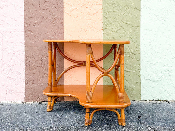 Heywood Wakefield Ashcraft Two Tier Corner Table