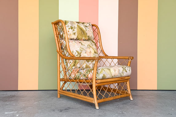 Rattan Wingback Chair