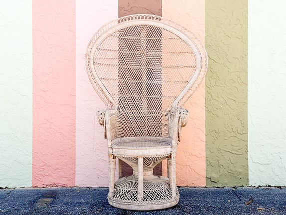 Coastal Chic Rattan Peacock Chair