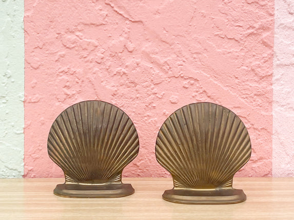 Kips Bay Brass Shell Bookends