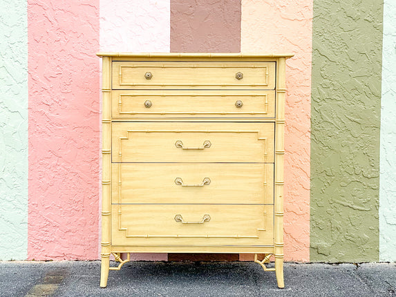 Thomasville Faux Bamboo Tall Chest