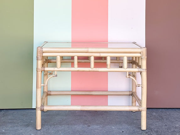 Chippendale Rattan Side Table