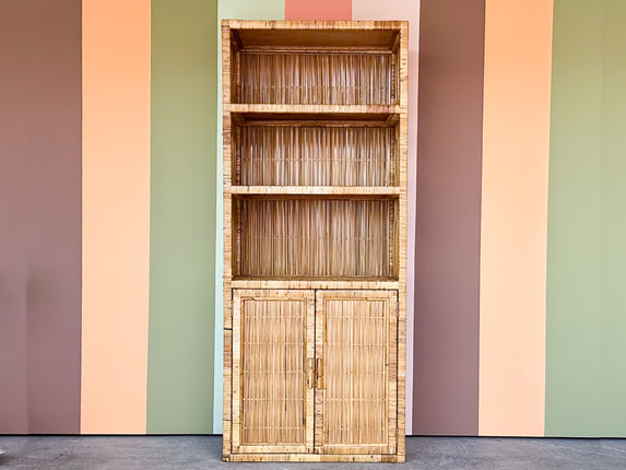 Island Style Rattan Wrapped Cabinet