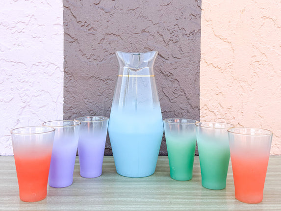 Set of Colorful Blendo Cocktail Glassware