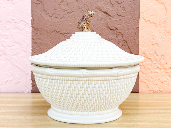 Cheetah Faux Bamboo Tureen