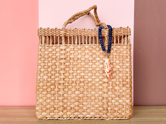 Palm Beach Regency's Lapis Gemstone and Shell Bag Charm