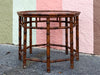 Handsome Faux Bamboo Side Table