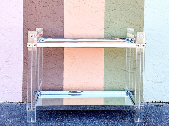 Chrome and Lucite Bar