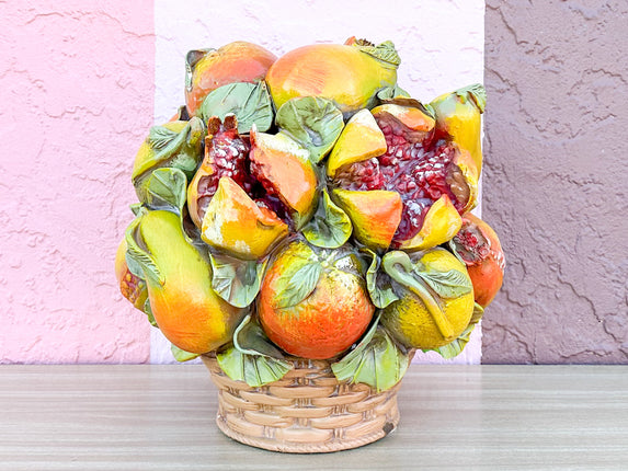 Seasonal Fruits Italian Ceramic Topiary