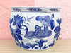 Pair of Blue and White Cachepots