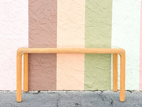 Coastal Pencil Reed Rattan Console
